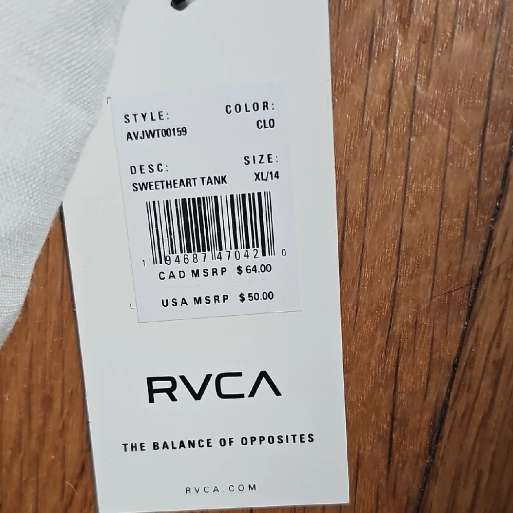 RVCA Ivory Ruffled Crop Top - Picture 2 of 8